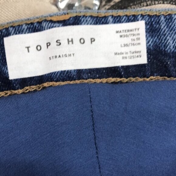 TOPSHOP MATERNITY MOTO Over Bump Raw Hem Leigh Jeans - Picture 7 of 10